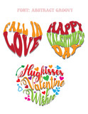 VINTAGE VALENTINE'S LOVE QUOTE TYPOGRAPHY T-SHIRT & SVG DESIGN  (3 DES) VINTAGE OR RETRO TYPOGRAPHY COLORFUL LOVE SVG & T-SHIRT DESIGN.”H. VALEN. DAY, “FALL IN LOVE,” ” HUG KISSES VALENTINE'S WISHES