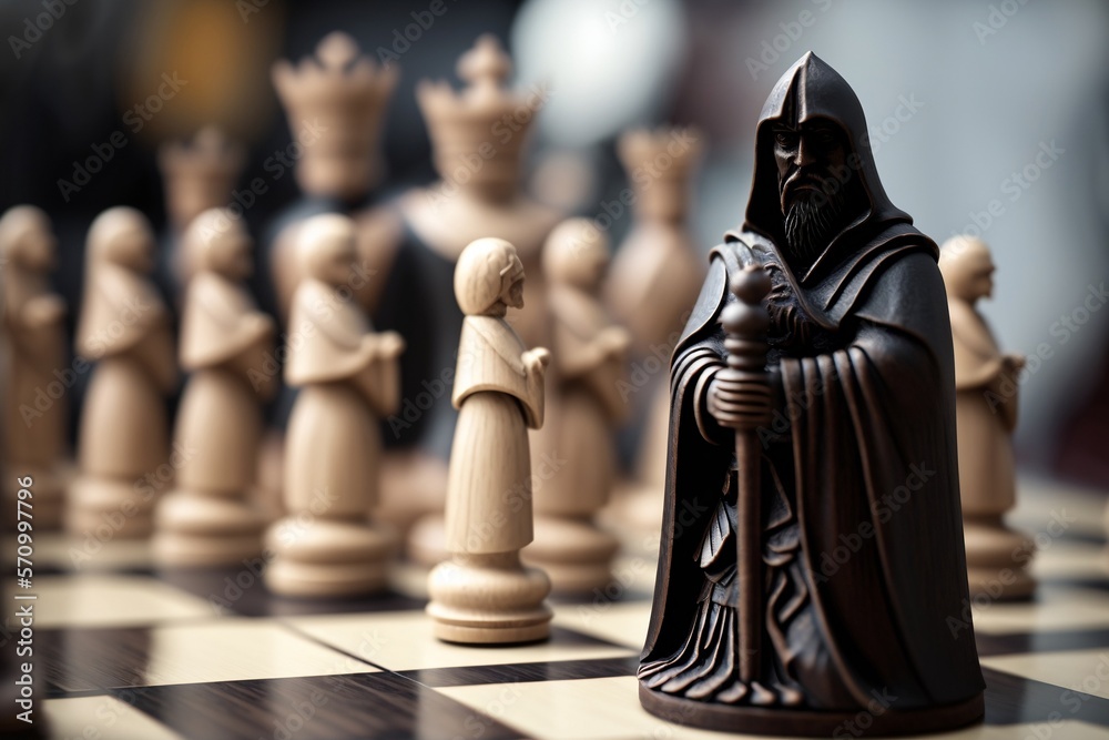 Premium Photo  Chess king on chess board game with chess figures ai  generated