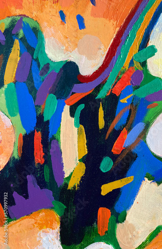 Canvas Print Rainbow artwork close up