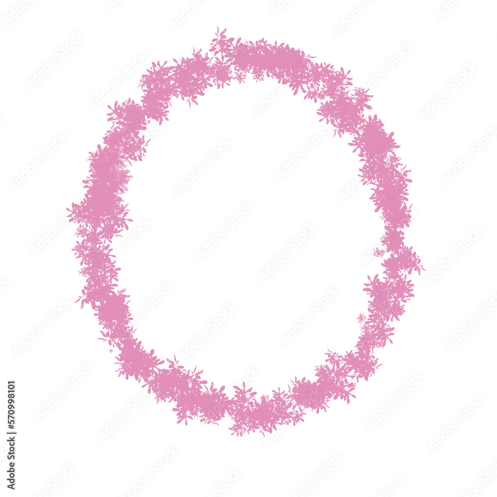 Pink oval frame