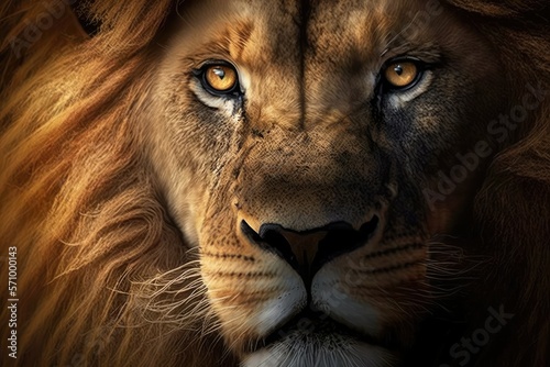 Lion gazing