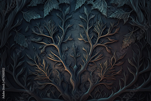 Nature medieval texture background - Medieval background textures - Nature Old vintage retro medieval background wallpaper created with Generative AI technology