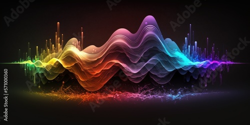 A sound wave, colorful desktop, multicolor, technology