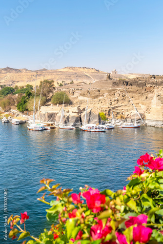 A view of the Nile at Aswan, Egypt 