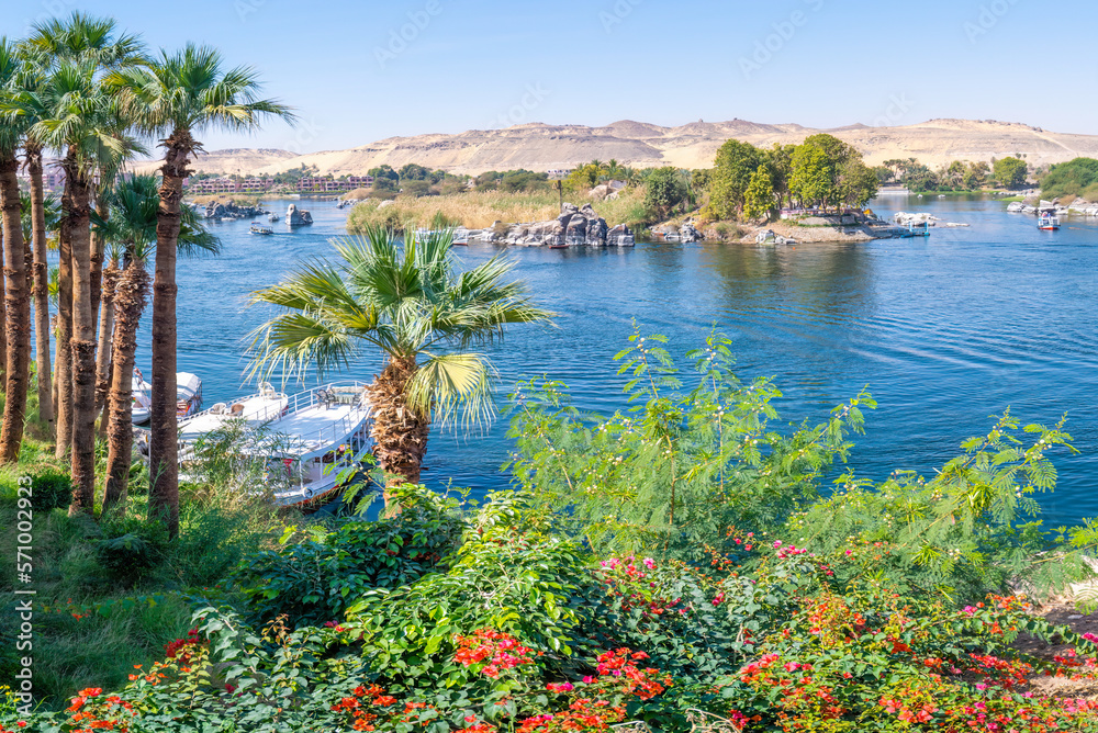 A view of the Nile at Aswan, Egypt	