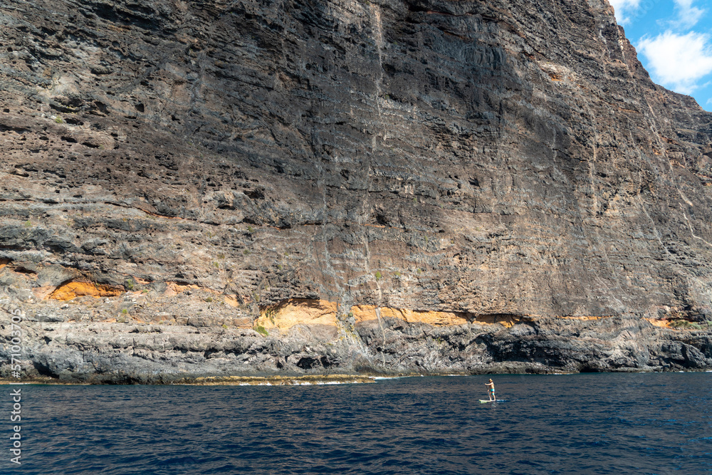 The Los Gigantes cliffs form part of the Teno Rural Park in the west of Tenerife Canary islands Spain The Los Gigantes cliffs form part of the Teno Rural Park in the west of Tenerife Canary islands Spain