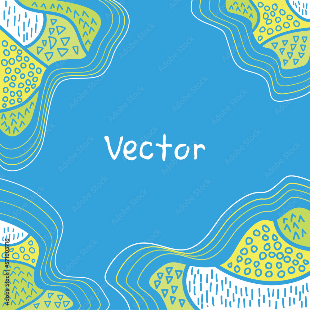 Abstract summer frame with copy space for text. Abstract image of the sea and the beach. Vector. Abstract summer frame with copy space for text. Abstract image of the sea and the beach. Vector.