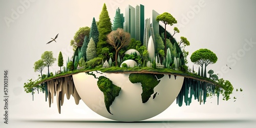 ESG. Green energy, Sustainable industry. Ecological sustainability. Environmental, Social, and Corporate Governance concept.