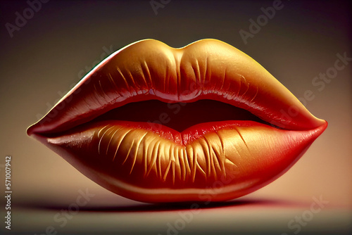Generative AI abstract render of human lips