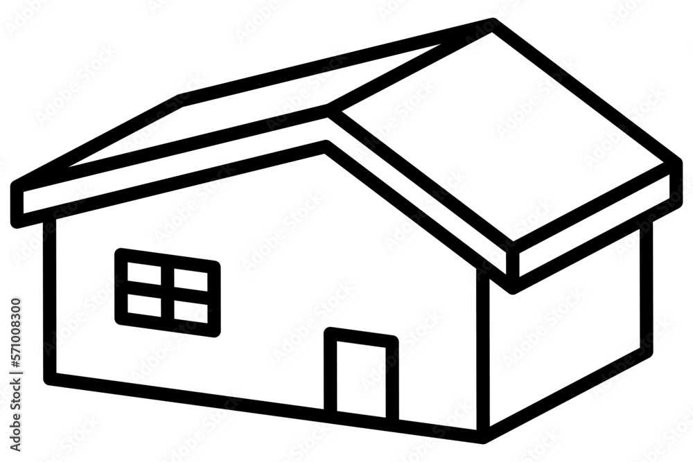 建物、家の立体アイコン 建物、家の立体アイコン
