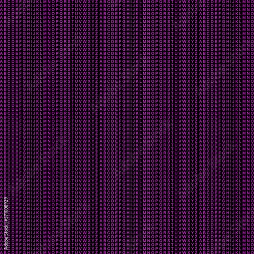 RGB patten developed by structured programming. Represents the alphabetical letters in magenta color.