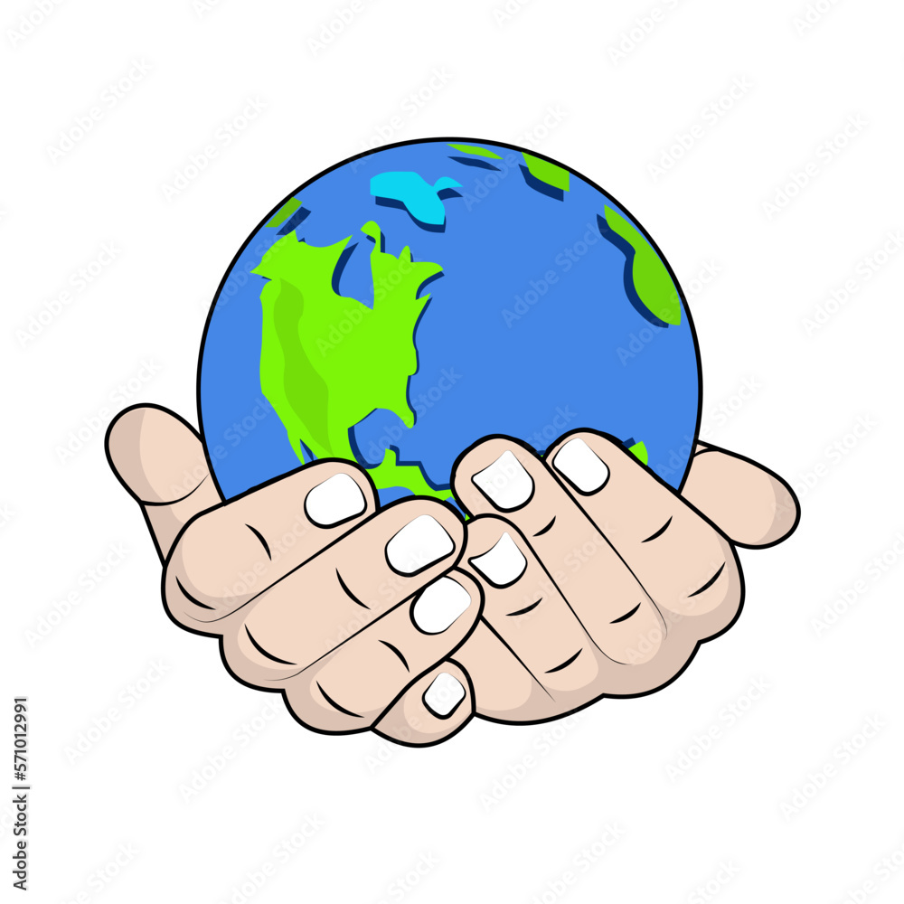 Human hands icon vector illustration Human hands icon vector illustration