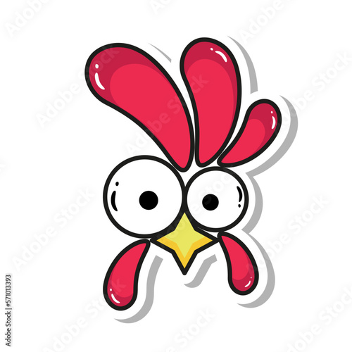 Funny Chicken or Turkey Character Cartoon