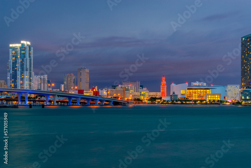 Miami Florida Skyline at Night