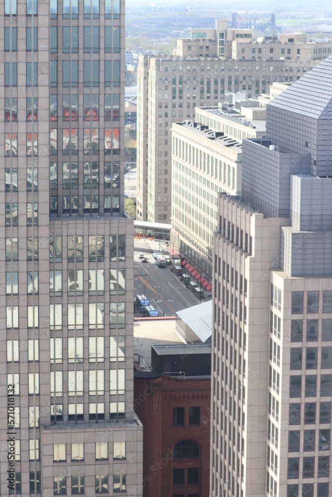 Obraz premium aerial view of the cleveland highways