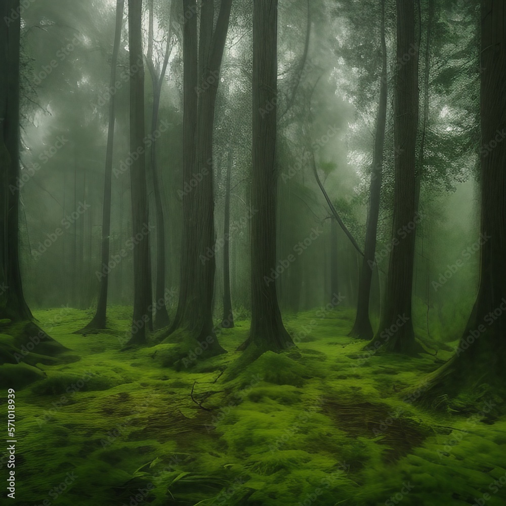 Fototapeta premium Mysterious Forest That Inspires Wanderlust k hyperrealistic highly detailed