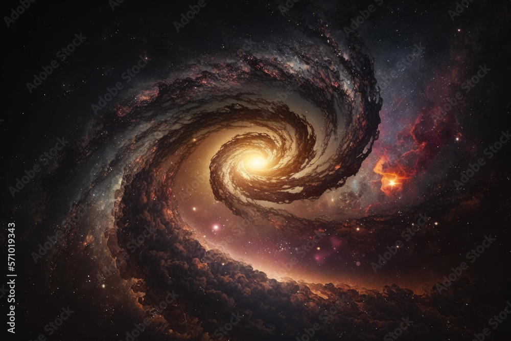 Colorful view of the universe, nebula and milky way. Generative AI Colorful view of the universe, nebula and milky way. Generative AI