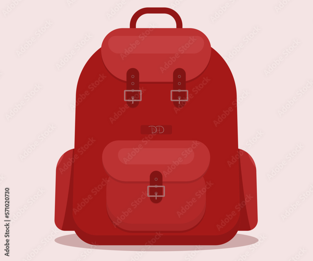 red suitcase backpack icon