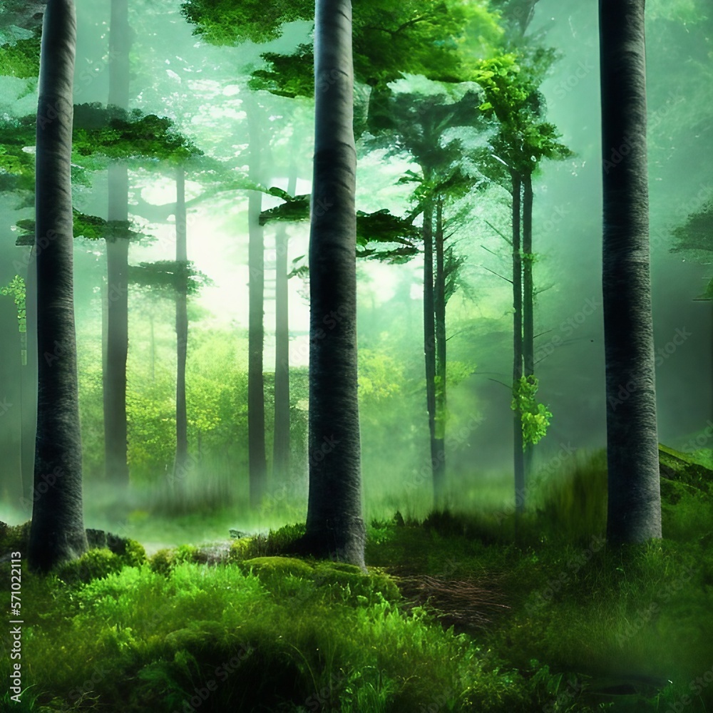 Obraz premium Mysterious Forest That Inspires Wanderlust k hyperrealistic highly detailed