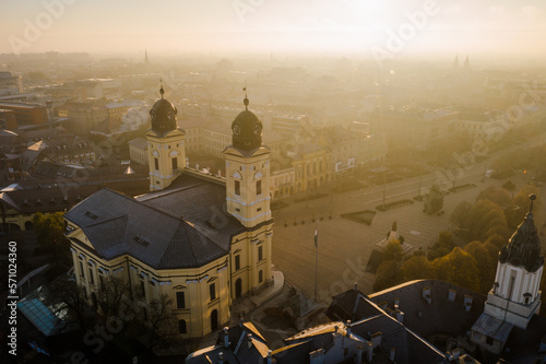 Obraz na plátně Reformed Great Church of Debrecen