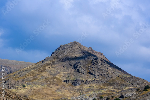 mountain landscape with blue sky