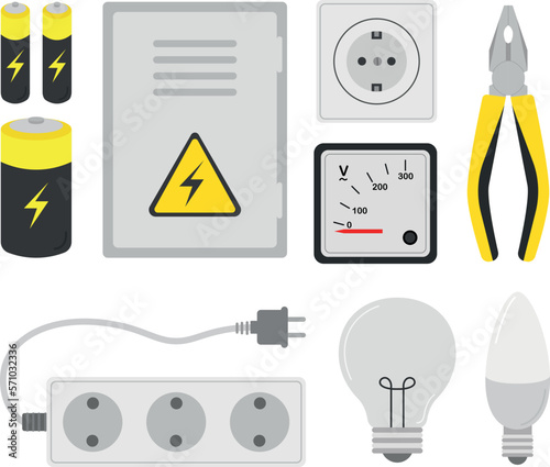 Diverse energy set, vector illustration