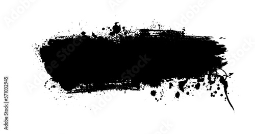 Black blob object on White Background. Vector illustration