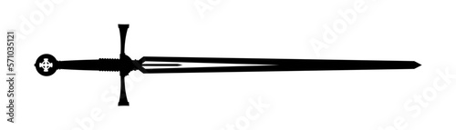 sword silhouette - vector illustration