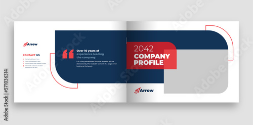 Company or corporate business profile brochure cover template layout design