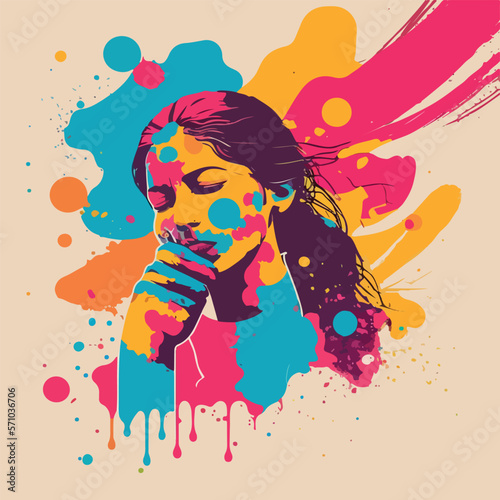 Holi festival vector illustration