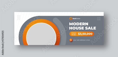 Real estate social media facebook cover web banner template