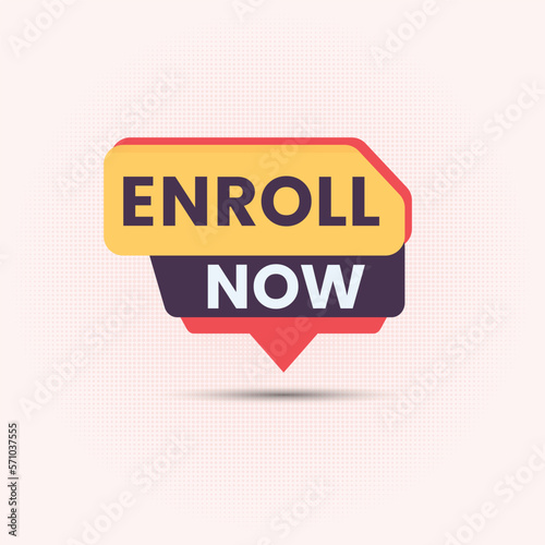 enroll now banner vector