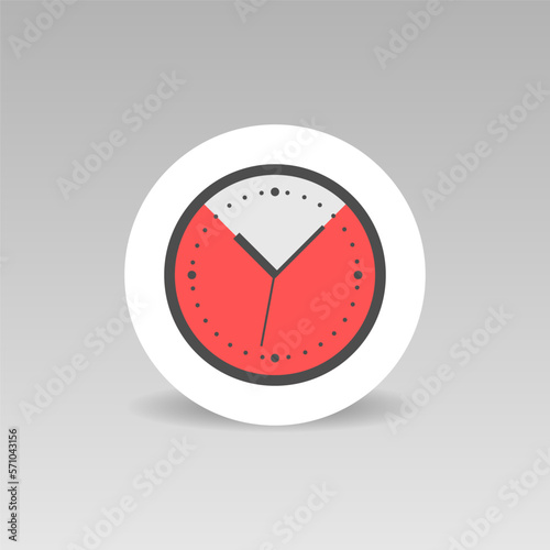 Lack of time vector round icon working hours