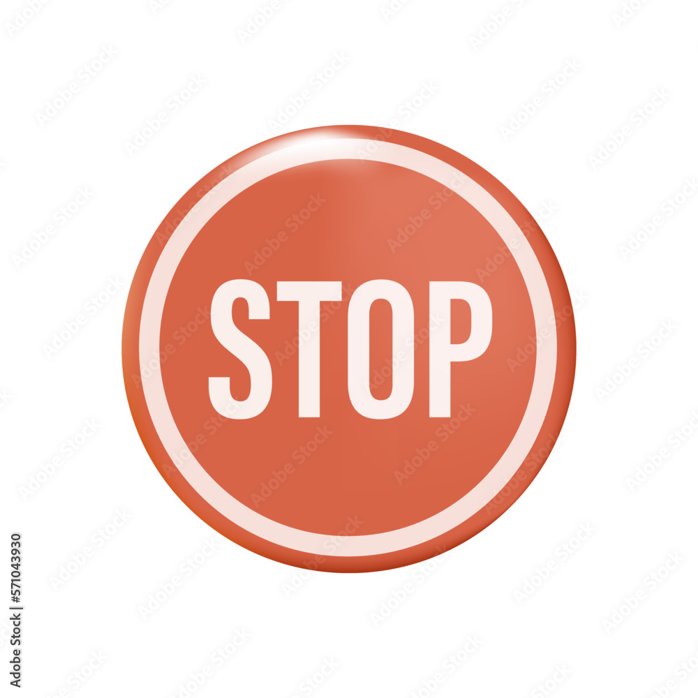 3D render Wall Red Stop Sign Vector illustration.Traffic regulatory warning stop symbol. Stop road signs design icons 3D render Wall Red Stop Sign Vector illustration.Traffic regulatory warning stop symbol. Stop road signs design icons