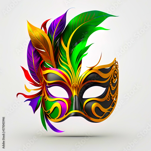 Mardi gras festive carnival mask