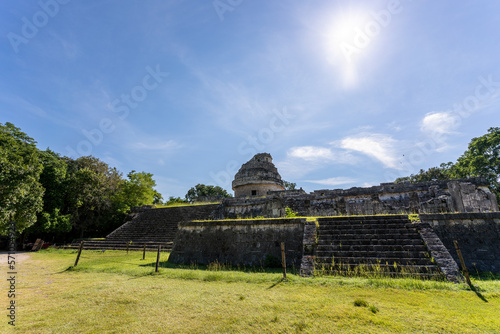 El Caracol or Observatory in the Chichen Itza Archaeological Zone.
