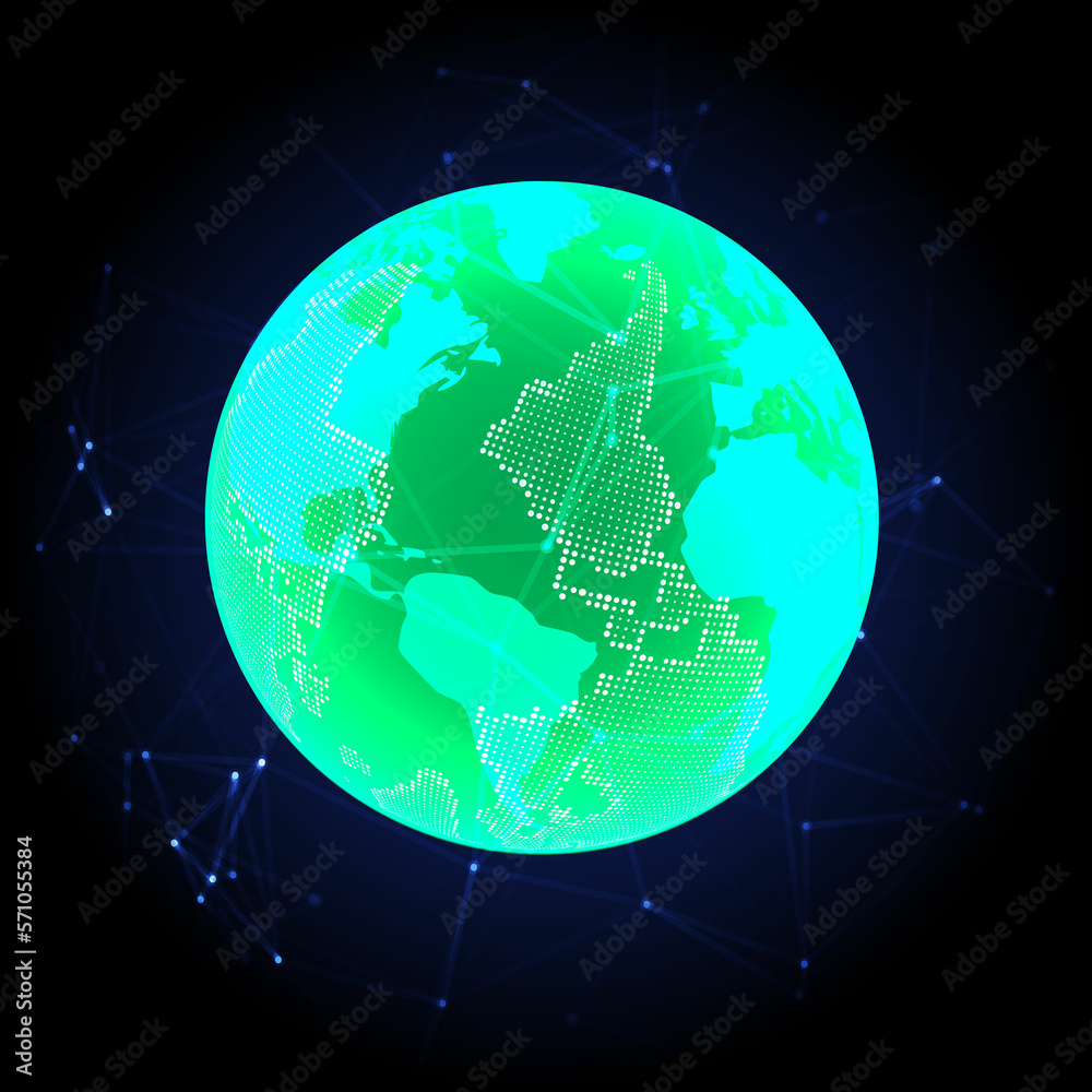 Naklejka premium digital blue background futuristic technology