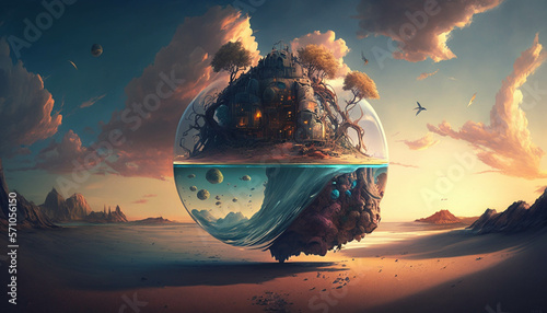 Fantasy Aquarium World - HD Wallpaper