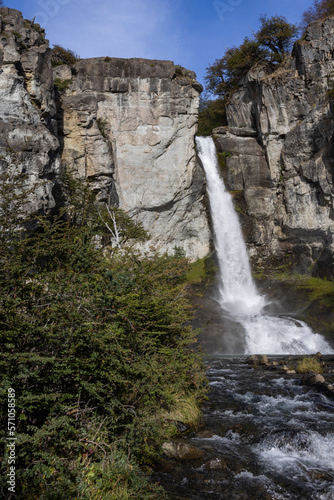 Chorrillo Del Salto, waterfall in El Chaltén, Argentina, South America 