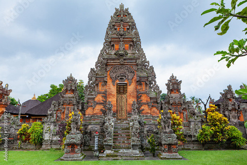 Schilderij op canvas Details of traditional balinese hindu temple