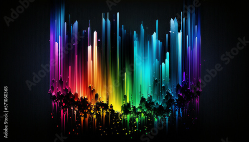Rainbow colors flowing paint - HD Wallpaper