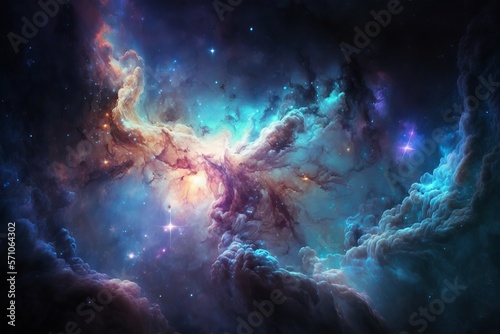 Space background. Illustration of astrology and astronomy