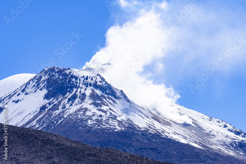Volcán activo guallatire norte de chile  photo