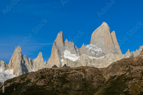 Picturesque Mount Fitz Roy - hiking in El Chaltén, Patagonia, Argentina