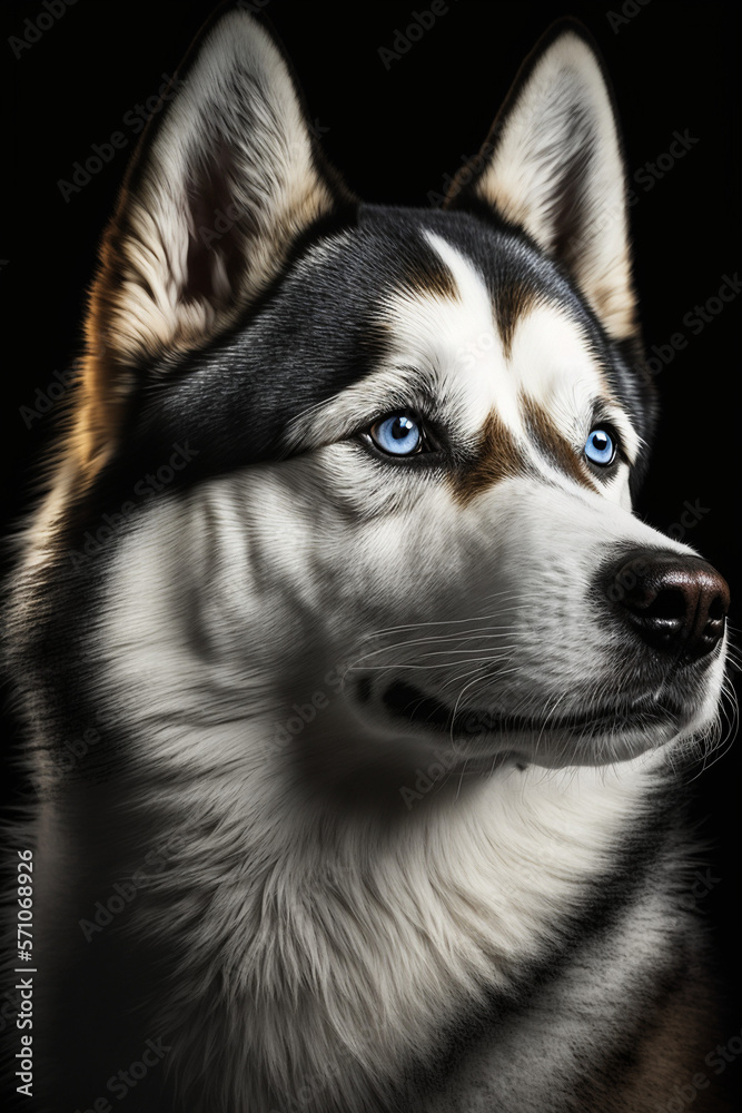 siberian husky, husky, generative ai