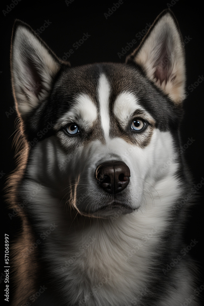 siberian husky, husky, generative ai