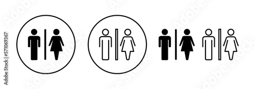 Toilet icon vector for web and mobile app. Girls and boys restrooms sign and symbol. bathroom sign. wc  lavatory