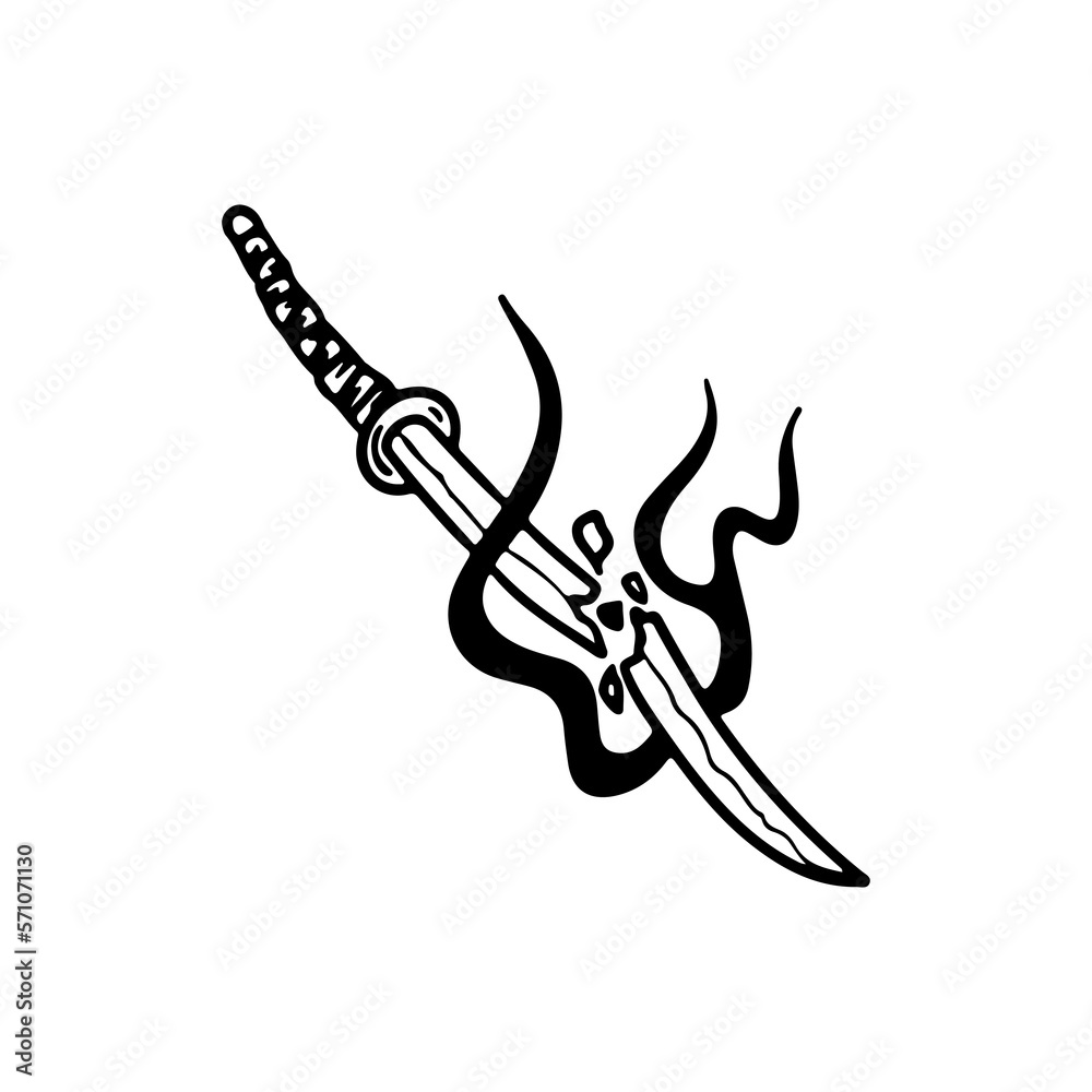 Fototapeta premium broken sword vector illustration concept