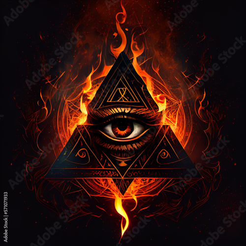 illuminati triangle with all seeing eye