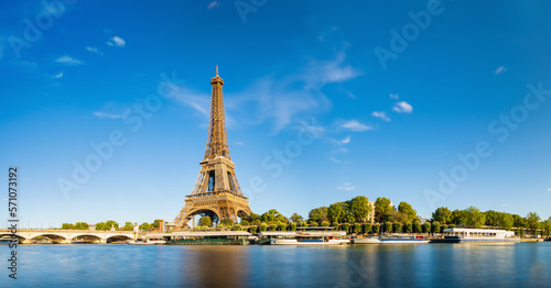 Riverside view of of Eiffel Tower in Paris. France © Pawel Pajor